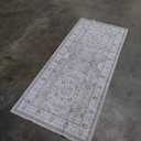 Washable Entryway 3x7 Runner Rug: Farmhouse Kitchen Hallway Rug Runner Wide Soft Water Resistant Floor Mat for Bathroom Nursery Non Slip Indoor Carpet for Living Room Bedroom Dining Room(3x7,Beige)