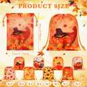 Honoson 24 Pieces Thanksgiving Gift Bags Fall Thanksgiving Party Favor Pumpkin Turkey Maple Leaves Candy Goodies Treat Bag for Fall Harvest Party Supplies