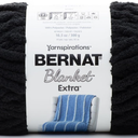 Bernat Blanket Extra Black Yarn - 1 Pack of 300g/10.5oz - Polyester - 7 Jumbo - Knitting/Crochet