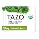 TAZO Organic Zen Green Tea, Green Tea Zen for Health and Wellness, 144 Total Tea Bags (36ct - Pack of 4) BB 3/2028