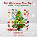 Montessori Felt Christmas Tree for Toddlers with 32Pcs Detachable Tree Ornaments, Montessori Christmas Tree Felt with Lights, Ideal DIY Set(38.6 * 27.6In)