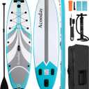 Inflatable Paddle Board, Ultra-Light Stand Up Paddleboards for Adults, 11ft Extra Wide SUP Boards with Camera Mount, Blow Up Paddleboard with Pump, Paddle, Backpack, Fins, Leash