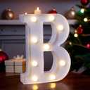 LED Light Up Marquee Letters, Battery Powered Decorative LED Letter Lights, Alphabet Light Up Letters for Wedding Birthday Party,Holiday Lamp or Home Bar Decoration (Letter B)
