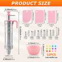 Dessert Decorating Syring-e Set,Frosting Piping Kit,Stainless Steels Cake Decora ting Kit with 6 Pipings Tips & 12 silicone cupcakes,Cupcake Decorating Kit Piping Bags and Tips Set