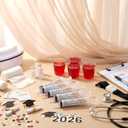 Yungyan 36 Set Nursing Graduation Party Supplies Medical Theme Labels Sticker 20 ml Plastic Syringe with Tip Cap 30 ml Cup for Medical Graduation Party Favor Photo Props