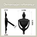 SANATO Black Door Knocker Hardware Door Knockers for Front Door, 6.2 inch Height (6.2" Height, Nickel)