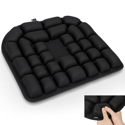 Kaflin Inflatable Seat Cushion - Airplane Seat Cushion for Long Flights, Stable & Firm Support for Sports & Outdoors, Stadium Bleachers, Travel & Hard Dining Chairs
