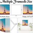14x14 Picture Frame Set of 5, White Square Photo Frames High Transparent Wall Gallery Desktop Horizontal Vertical for Canvas Collage Photo Poster Certificate 14 x 14 inches