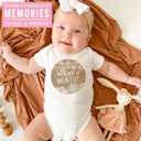 6 x Hadley Designs 20 Monthly Milestone Stickers for Baby Boy or Girl, Monthly Markers for Newborn Photos, Cute Month Labels for Growth Tracking, Gender Reveal or Shower Gift (Rustic)