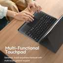 D DINGRICH iPad Pro 13 inch Case 2024 with Keyboard, Magnetic Bluetooth Keyboard with Multi-touch Trackpad, 7 Color Backlit, Smart Folio Leather Cover with Pencil Holder for iPad Pro 13-inch M4, Black