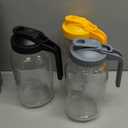 3 Pack Glass Pitchers with Lid, 64 oz Sun Tea Pitcher, Half Gallon Mason Jar Pitcher with Wide Mouth Airtight Lid for Ice Tea, Cold Brew Coffee, Fridge Water, Milk, Juices, Leak Proof Water Jug