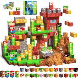 Magnetic Blocks, 100PCS Magnetic Building Blocks, Stacking Magnetic for Kids, Sensory Toy for STEM Constructions Magnetic Blocks for Boys Girls Age 3+, Holiday Birthday Gifts