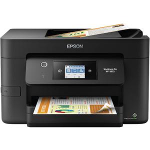 Epson Workforce Pro WF-3823 Wireless Color All-in-One Inkjet Printer, Black - Print Scan Copy Fax - 2.7" Touchscreen, 21 ppm, 4800 x 2400 dpi, Auto 2-Sided Printing, 35-Sheet ADF, 8.5 x 14, Ethernet