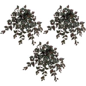 Nearly Natural 24in. UV Resistant Artificial Wandering Jew Hanging Plant (Indoor/Outdoor)- Set of 3
