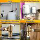 30 PSI Pressure Relief Valve with 3/4 NPT Female Thread Pipe Adapter, 3/4 NPT Brass Boiler Relief Valve with PTFE Thread Seal Tape for Hot Water and Cold Water Systems