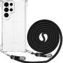 Strap Case for Samsung Galaxy S25 Ultra Crossbody Rope, Anti-Shock Cell Cover with Adjustable Neck Cord Strap,Transparent Clear PC Lanyard Phone Case for Samsung Galaxy S25 Ultra Girls