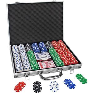 Comie Poker Chips with Numbers,500PCS Poker Chip Set with Aluminum Travel Case,11.5 Gram Poker Set for Texas Holdem Blackjack Gambling. (Red Green Black White Blue - 500 Chips With Numbered Values)