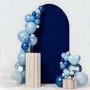 Two-Sided Navy Blue 7.2 FT Wedding Arch Cover, Blue Spandex Arch Backdrop Cover for Party, 7.2 FT Arch Cover, Chiara Backdrop for Wedding Birthday Party Decor