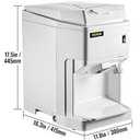 VEVOR 110V Electric Ice Shaver Machine 250W,Snow Cone Maker Tabletop with Adjustable Ice Texture,Ice Shaving Machine 265lbs/h for Home and Commerical Use
