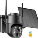 KKB 4G LTE Cellular Security Camera, No WiFi Security Camera Outdoor Built-in SIM Card Unlimited Data Plan, Solar Powered, 2K Wireless Cam Color Night Vision, PIR Motion Sensor, 355 View, 2 Way Talk