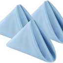 Bailarina Cloth Napkins,17x17 inches Dinner Napkins Cloth Washable,Polyester Square Table Cloth Napkin Bulk with Hemmed Edges Ideal for Banquets, Parties and Weddings-Blue Mist. Count Unknown