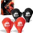 THE BLACK SERIES Two Pairs Giant Inflatable Boxing Gloves, Oversized Gloves with Air Padding for Friendly Boxing