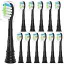 GERAGER Toothbrush Replacement Heads Compatible with with Philips Sonicare and More Click-on Handles, Tooth Brush Head, 4 White+4 Black