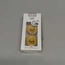 Bibs Pacifiers Color Collection, Set of 2 BPA-Free Latex Pacifiers Made in Europe, Round Nipple Baby Pacifier. (6+ Month (Pack of 2), Mustard)