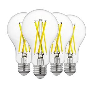 FLSNT 100W Equivalent Dimmable A21 LED Light Bulbs, Efficient 12W, 1600Lumens, 5000K Daylight, CRI90, E26 Medium Base, Clear Glass, 4 Pack