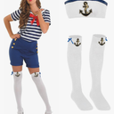 fun shack Sailor Fancy Dress Women, Navy Costume Women, Womens Sailor Costume, Sailor Dress Women, XL