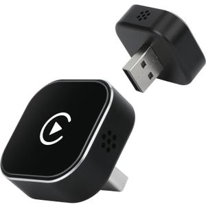 Wireless CarPlay Adapter for Apple iPhone - Multi-User Seamless Connection for Convert Wired to CarPlay Wireless Adapter - No Latency from iOS 10+ to Screen w/USB C