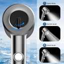 PWERAN Filtered Shower Head with Handheld, High Pressure Water Flow and Multiple Spray Modes Shower Head with Filter, Power Wash for Hard Water, Showerhead with ON/OFF Switch for Pets Bath, Gray