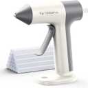 Tilswall Cordless Glue Gun, 4V Fast Preheating Hot Glue Gun with 20pcs Premius Glue Sticks(20x140mm), 2000mAh Type-c Rechargeable, Suitable for DIY Craft, Home Repaire  White