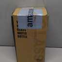 Large Glass Water Bottles with Stainless Steel Handle,100 oz Gallon Drinking Bottle with 2-in-1 Straw Lid,3 Liter Glass Water Jug with Silicone Sleeve,Wide Mouth,Dark Blue