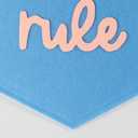 Girls Rule Mini Hanging Felt Banner，- Baby Kids Girl Nursery Wall Decor, Kids Room Flag, Cute Decorative Banner, Charming Decoration for Small Spaces (Blue)