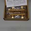 5 Pack 2-1/2 inch Gold Cabinet Handles Square Zinc-Alloy Pulls for Kitchen Dresser Closet and Bathroom Cabinets Hardware