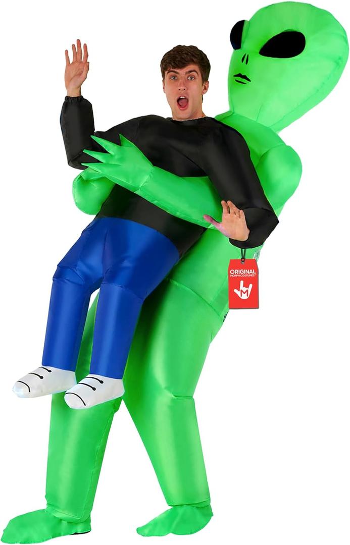 Morph Alien Costume, Inflatable Blow Up Alien Costumes Adult, Halloween Costumes for Adults, Halloween Costume for Men