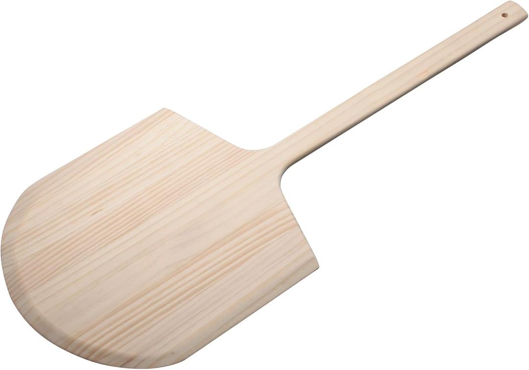 Winco 14" x 15" x 15" Wooden Pizza Peel With 36" Handle