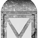 SEDLAV Medium Galvanized Metal Candle Holder Lantern for Indoor and Outdoor Use, Rustic Decorative Lantern with Handle for Candles or LED Lights