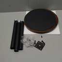 TUTOTAK Tall Round Side Table, Small End Table, Beside Table, Drink Table, Pedestal Side Table, livingroom, Brown TB01BB065