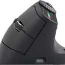 Vertical Ergonomic Mouse 2.4G Wireless BT Task Window Switching and Horizontal Scrolling,Adjustable DPI, Lightweight for Laptop,Desktop,PC,MacBook, Black (MKE 604)