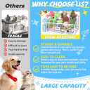 Kaiferty Indestructible Dog Toy basket, Medium Toy Box for Dogs,Pet Toy Bin Dog Metal Basket for Toys, Dog Toy Storage, Dog Storage Organizer,Dog Toy Box for Living Room Area (White)