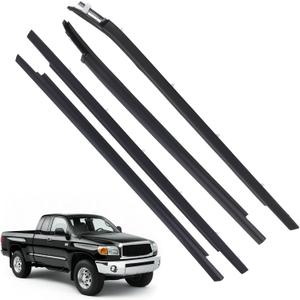 maXpeedingrods Door Belt Window Molding Weatherstrip Trim Seal Belt Rear Compatible with Toyota Tundra 2000-2006 Double Cab Replace 75740-0C022 75730-0C022 75720-0C010 75710-0C010