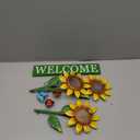 hogardeck Garden Decor for Outside, Metal Sunflower Butterfly Decorative Garden Stakes for Spring Decor, Yard Art Welcome Sign for Outdoor Lawn Porch Pathway Backyard Patio Decorations