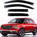 KPY Rain Guards Fit for 2020-2023 Hyundai Venue, Out-Channel Window Visors Vent Wind Deflectors 4PC, Car Accessories for 20-23 Venue