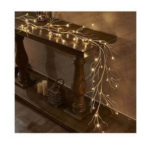 Lighted Birch Garland LED, Timer Pre-lit Twig Vine Lights for Christmas Fireplace Mantle Table Decoration Indoor Outdoor, 4F