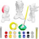 Sonic the Hedgehog Paint Your Own Figurines Set - Bundle with DIY Painting Set Featuring Sonic and More Plus Stickers | Sonic Painting Kit for Kids