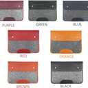 Premium Felt & Leather Laptop Sleeve - Durable 13-16 Inch Case for MacBook, Tablet & Laptop - Stylish & Protective - Big & Black