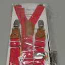 Pet Soft Dog Suspenders 2 Pieces Female Dog Diaper Suspenders for Dogs Diaper Keeper Suspender for Dogs Skirt, Doggy Dress (Black & Pink, S/M)