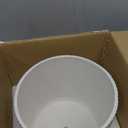 Amazon Basics Fluted Ceramic Round Planter, 8-inch, White